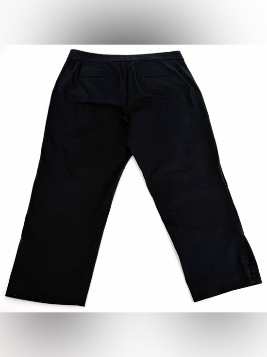 COLDWATER CREEK Capri Pants Womens 10 Black Natural Fit Crop Casual Cotton Blend - Picture 2 of 10